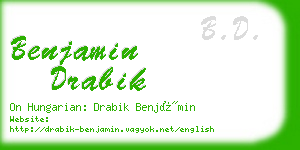 benjamin drabik business card